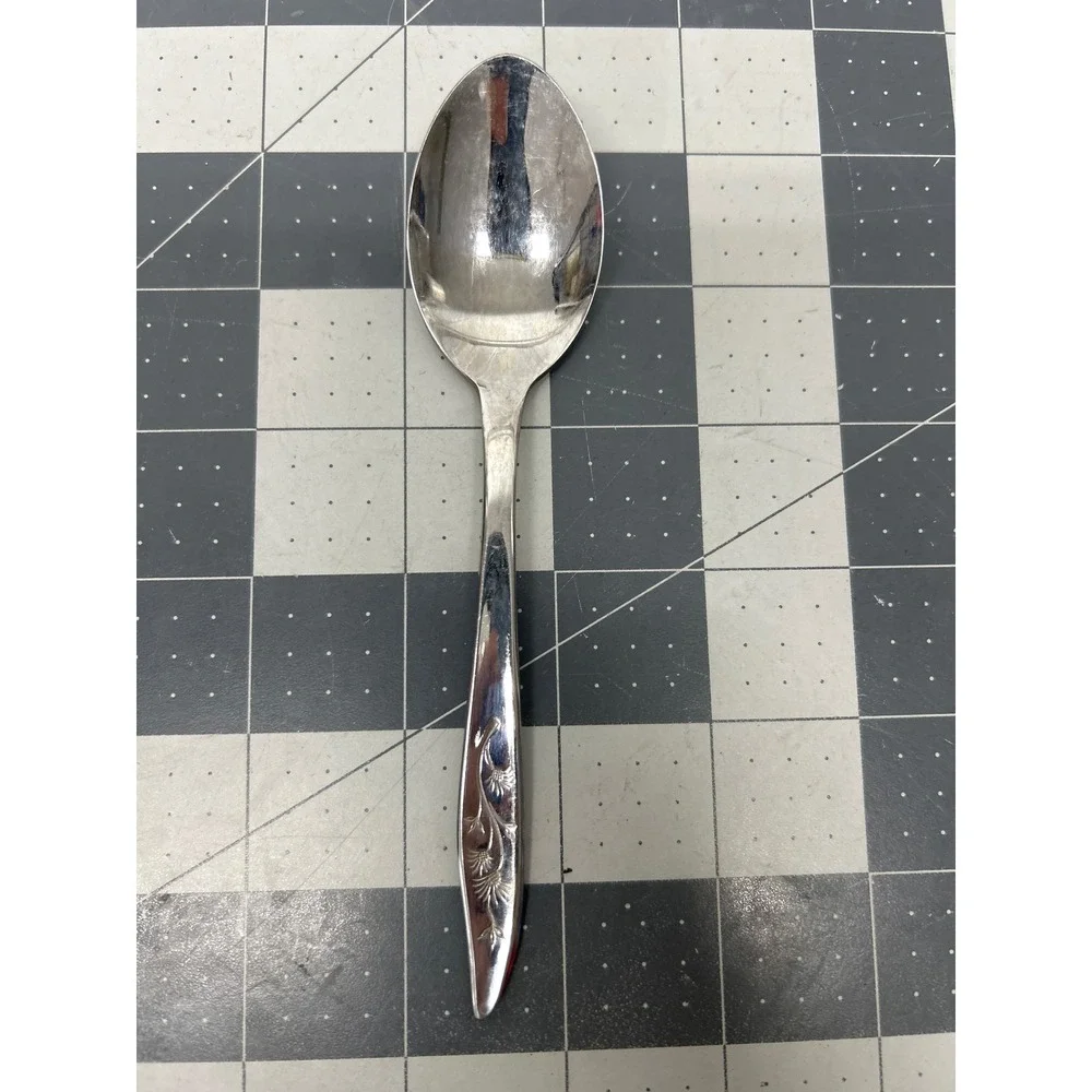Sears Teaspoon Misty Isle Stainless Floral Thistle Pattern Flatware Vintage MCM